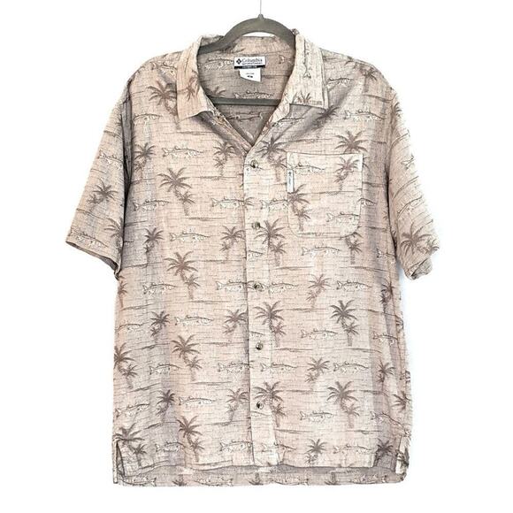 Columbia Other - Columbia Palm Print Button Down Sz M